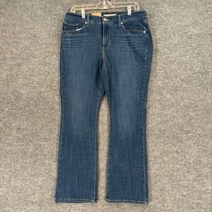 Levi's Classic Bootcut Jeans Womens 12 Short Blue Hypersoft Mid Rise Stretch NEW